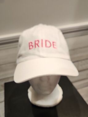 NWT Studio His & Hers Bride Embroidered White Baseball Cap O/S